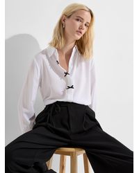 Icône - Small Contrasting Bows Shirt - Lyst