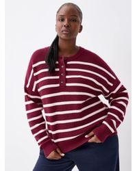 Twik - Striped Henley Collar Sweater - Lyst