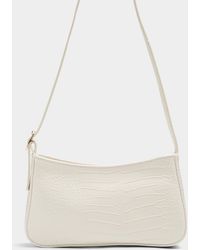 Simon's - Solid Croc Baguette Bag - Lyst