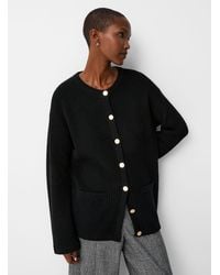 Contemporaine - Jewel Buttons Thick 100% Cotton Cardigan - Lyst