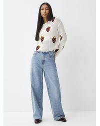 Twik - Jacquard Pattern Openwork Knit Sweater - Lyst
