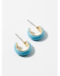 Simon's - Small Enamel Hoops - Lyst