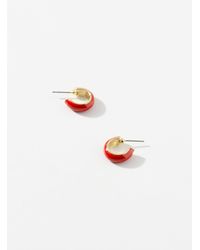 Simon's - Small Enamel Hoops - Lyst