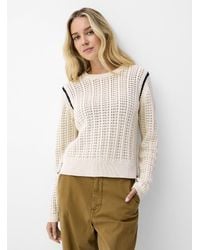 Part Two - Contrasting Stitching Openwork Sweater - Lyst