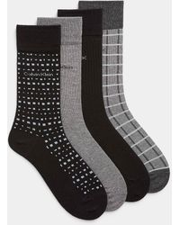 Calvin Klein - Solid And Patterned Neutral Socks 4 - Lyst
