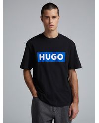 HUGO - Blue Box Logo T - Lyst