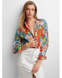 Icône - Luxurious Bloom Loose Shirt - Lyst
