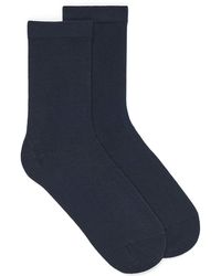Simon's - Solid Comfortable Socks Made In Portugal - Lyst