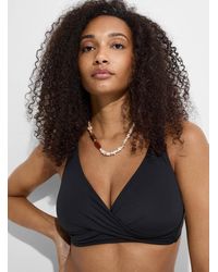 Simon's - Recycled Nylon Draped Padded Bralette At Contemporaine - Lyst