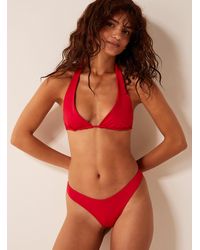 Frankie's Bikinis - Intense Red Halter Triangle Top - Lyst