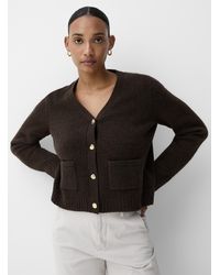 Contemporaine - Felted Knit Boxy Cardigan - Lyst