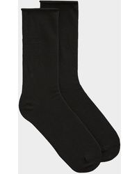 Simon's - Solid/checks Socks 2 - Lyst