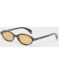 Komono - Doris Slim Oval Sunglasses - Lyst