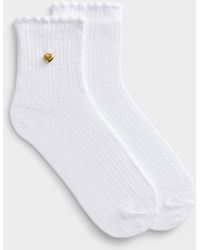 Simon's - Charm Ribbed Socks - Lyst