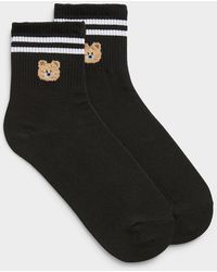 Simon's - Striped And Animal Ankle Socks - Lyst