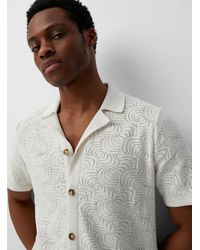 Only & Sons - Abstract Pointelle Knit Shirt - Lyst