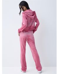 Juicy Couture - Diamond Logo Velvet Pant - Lyst