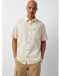 Fjallraven - Contrast Button Beige Shirt Comfort Fit - Lyst