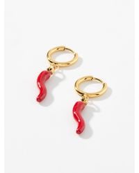 Simon's - Red Pepper Hoops - Lyst