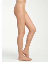 Simon's - Black Mini Polka Dot Pantyhose 15 Denier - Lyst
