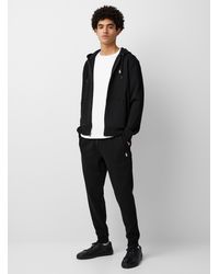 light blue polo sweat suit