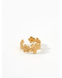 Simon's - Floral Fragrance Golden Ring - Lyst
