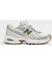 New Balance - U740 Silver And Green Sneakers Women - Lyst