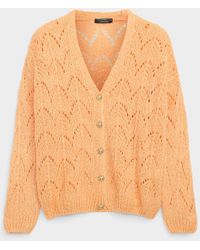 Contemporaine - Touch Of Wool And Mohair Loose Openwork Cardigan - Lyst