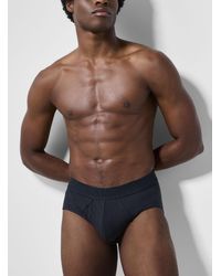 Le 31 - Stretch Ribbed Brief Organic Cotton And Recycled Polyester - Lyst