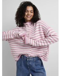 Contemporaine - Funnel Neck Buttoned Sweater - Lyst