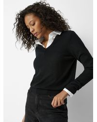 Contemporaine - Responsibly Sourced Merino Wool V - Lyst