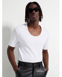 Le 31 - Scoop Neck Ribbed T - Lyst