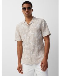 Only & Sons - Tropical Island Print Chambray Shirt - Lyst