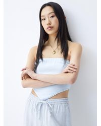 Twik - Touch Of Linen Scarf Tube Top - Lyst