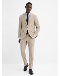 Jack Victor - Woven Check Sand Suit Semi - Lyst