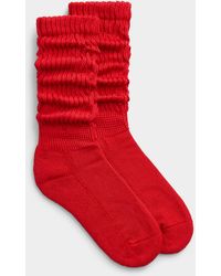 Simon's - Ribbed Slouchy Socks Made In Portugal - Lyst