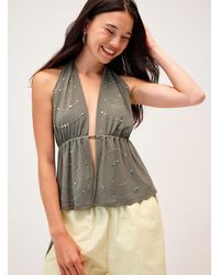 Twik - Studded Open Halter Cami - Lyst