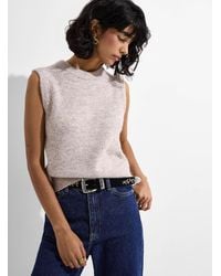 Icône - Touch Of Wool Heathered Sweater Vest - Lyst