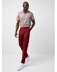 Le 31 Organic Cotton Chino Bermudas in Red for Men | Lyst