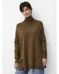 Contemporaine - Flowy Turtleneck Tunic Sweater - Lyst