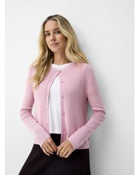 Contemporaine - Wool And Cashmere Plain Cardigan - Lyst