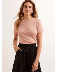 Benetton - Cropped Pure Linen T - Lyst