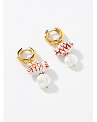 Simon's - Fish And Bead Hoops - Lyst