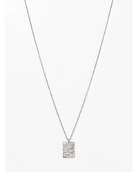 FIVE STUDIOS - Textured Rectangle Pendant Necklace - Lyst