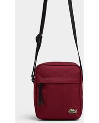 Lacoste Mens Nylon Hobo Shoulder Handbag in Red for Men
