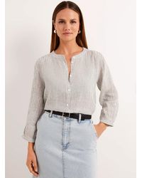 Part Two - Persilles Pinstriped Linen Shirt - Lyst