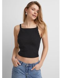 Icône - Scalloped Crocheted Cropped Cami - Lyst