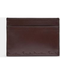 Paul Smith - Brown Smooth Leather Card Holder - Lyst