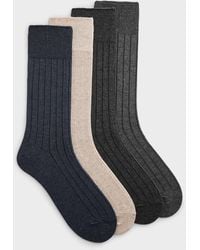 Calvin Klein - Solid Ribbed Dress Socks 4 - Lyst
