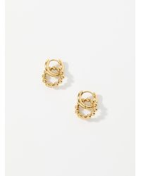 Simon's - Interlaced Textured Hoop Earrings - Lyst